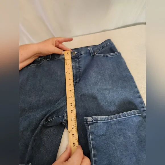 Gloria Vanderbilt Amanda Straight Jeans Womens  Blue High Rise Stretch - 16 - Picture 9 of 14